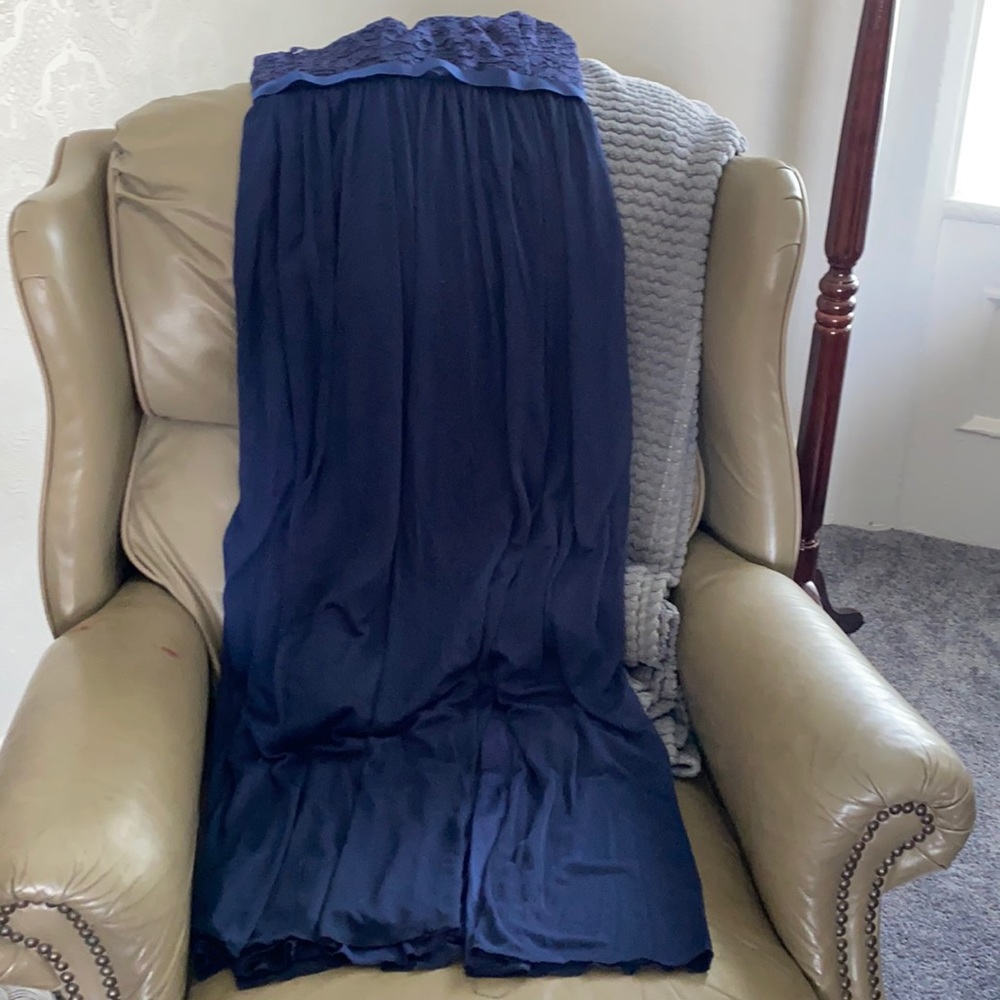 Beautiful blue , Lacey top dress David’s bridal